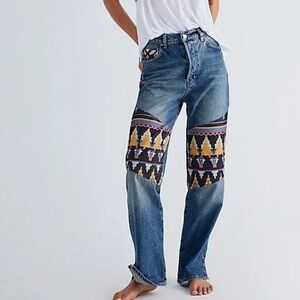 Free People Rocky Mountain Straight Leg Jean
